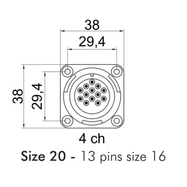 Image of LK 13 Pole Audio Connectors Section