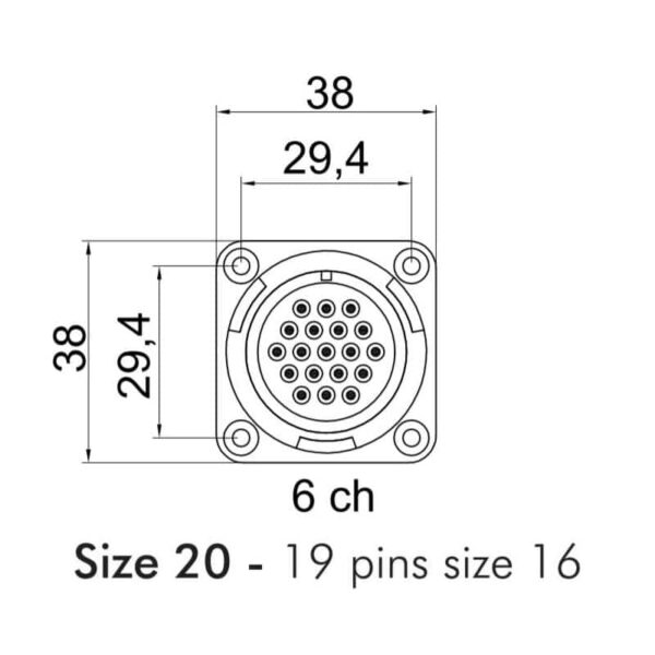 Image of LK 19 Pole Audio Connectors Section