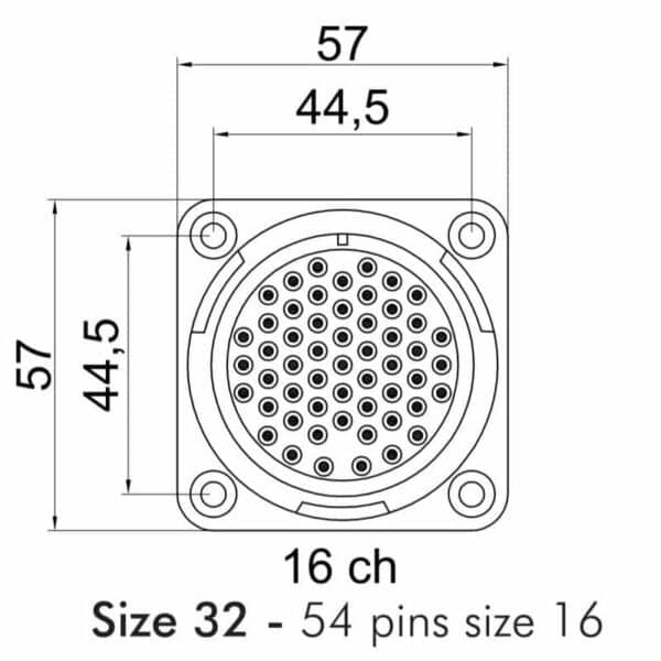 Image of LK 54 Pole Audio Connectors Section